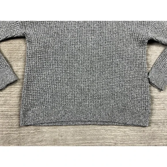 Time and Tru Sweater Womens Large Gray Long Sleeve Polyester Stretch Casual - Picture 3 of 13